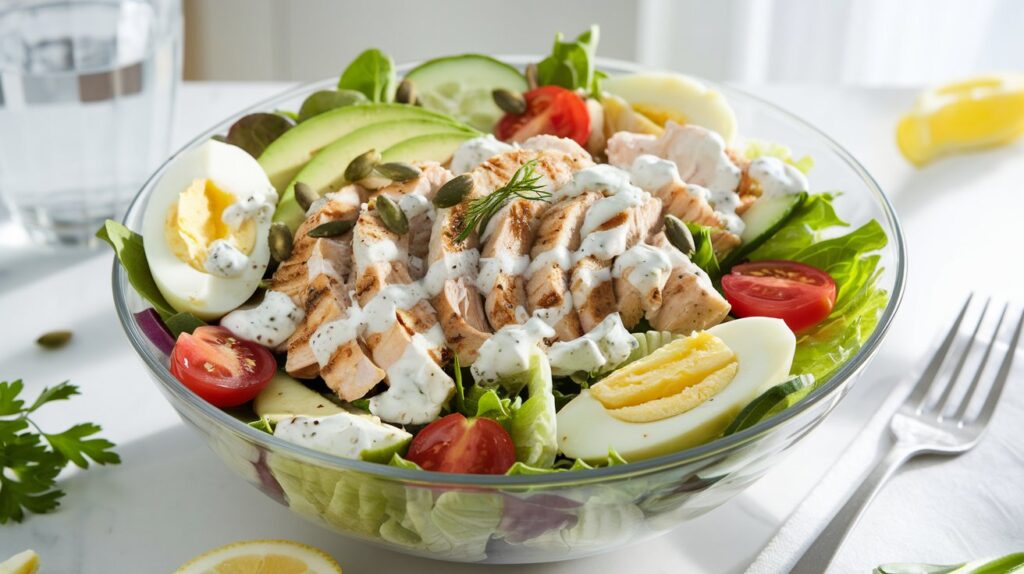 A hearty, protein-packed chicken salad