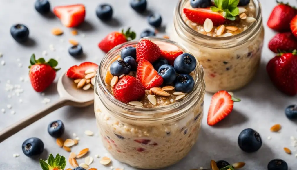 overnight oats with toppings