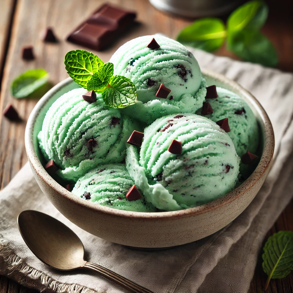 Mint Chocolate Chip Ice Cream