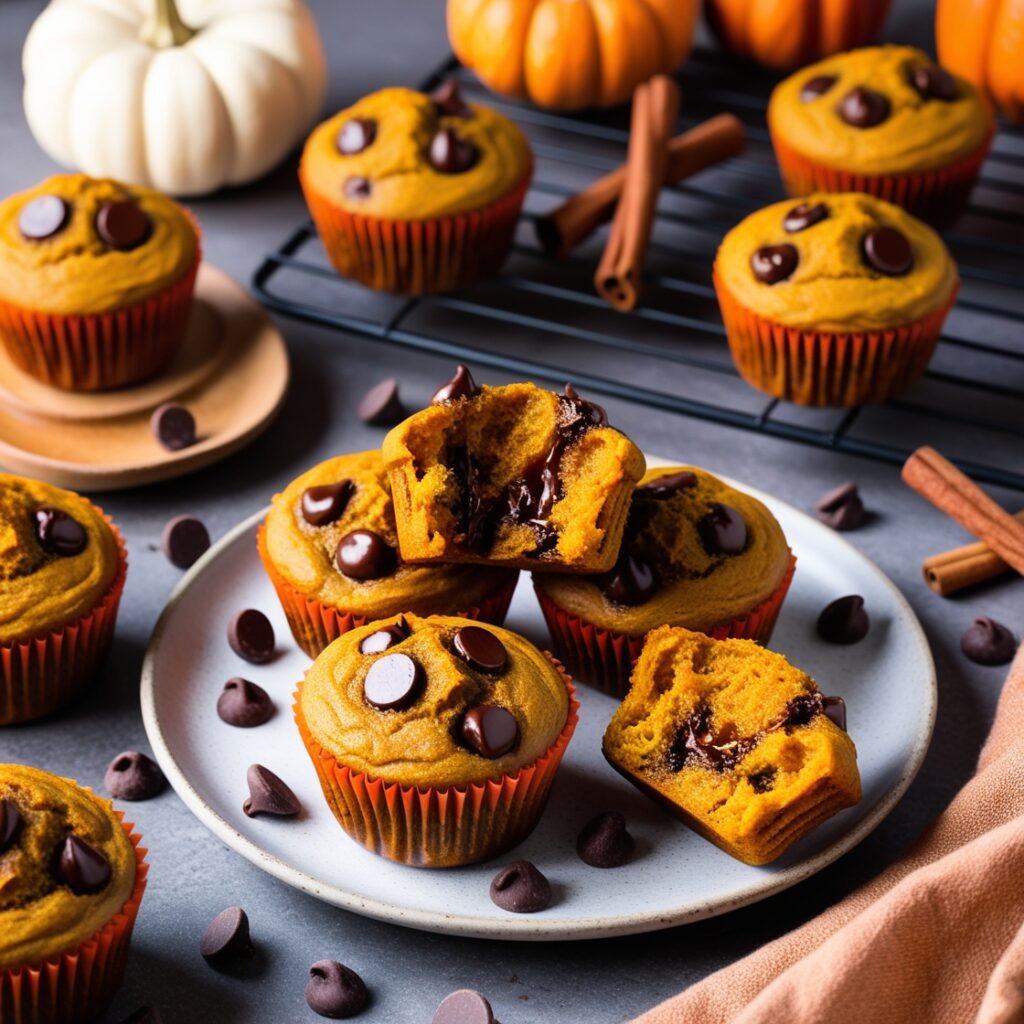 Pumpkin Chocolate Chip Muffins