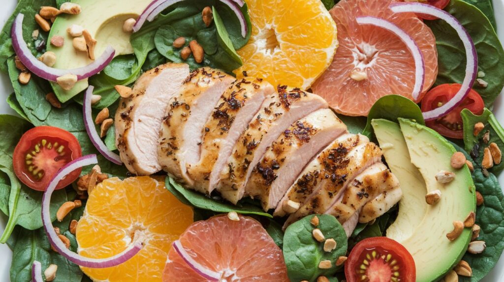 Spinach and Chicken Citrus Salad