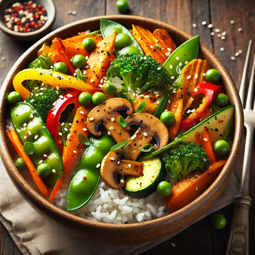 Veggie Stir-Fry Rice Bowls