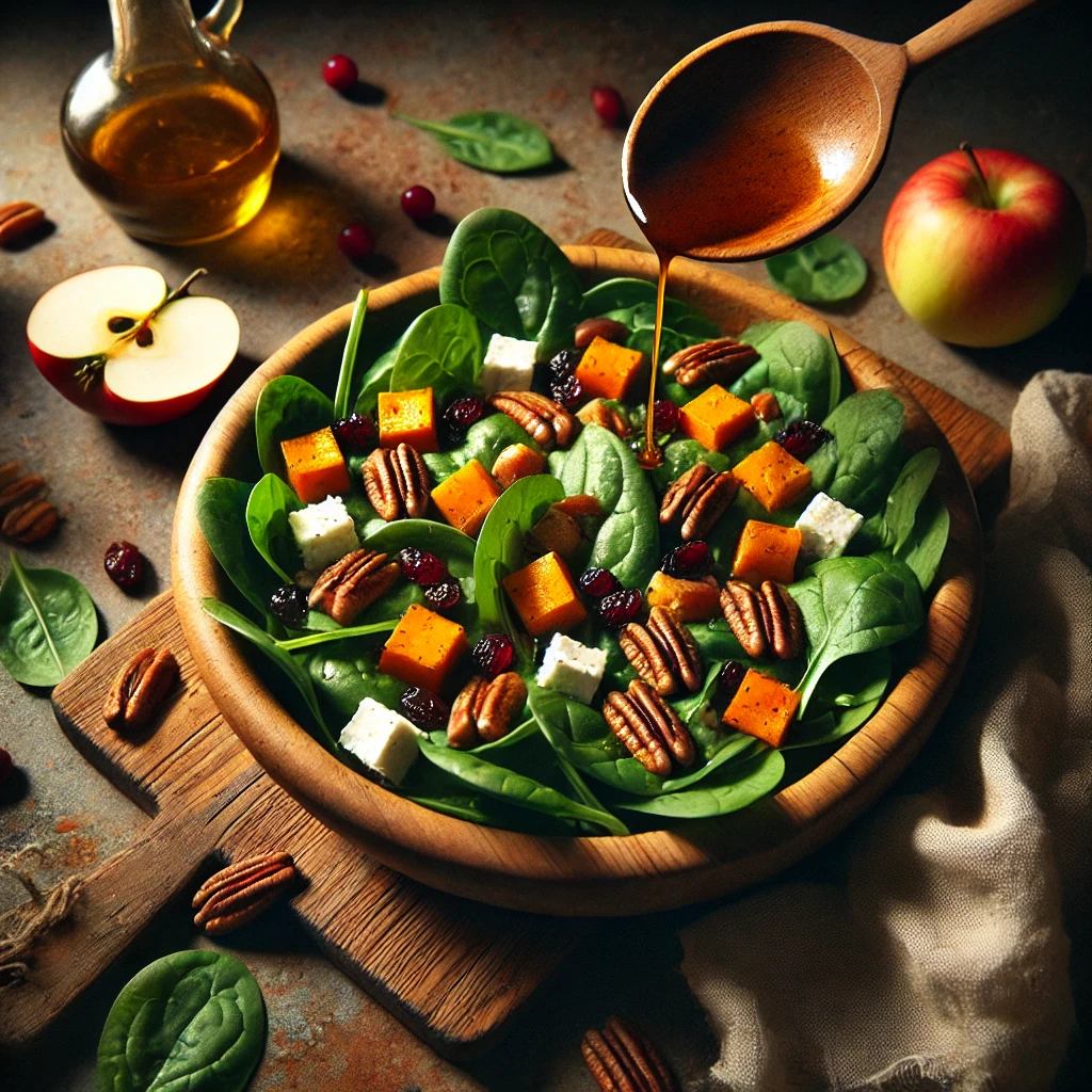 Assembling Your Fall Spinach Salad