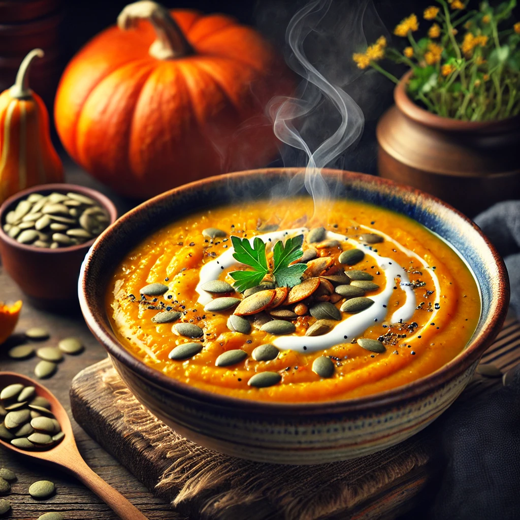 Creamy Pumpkin Lentil Soup