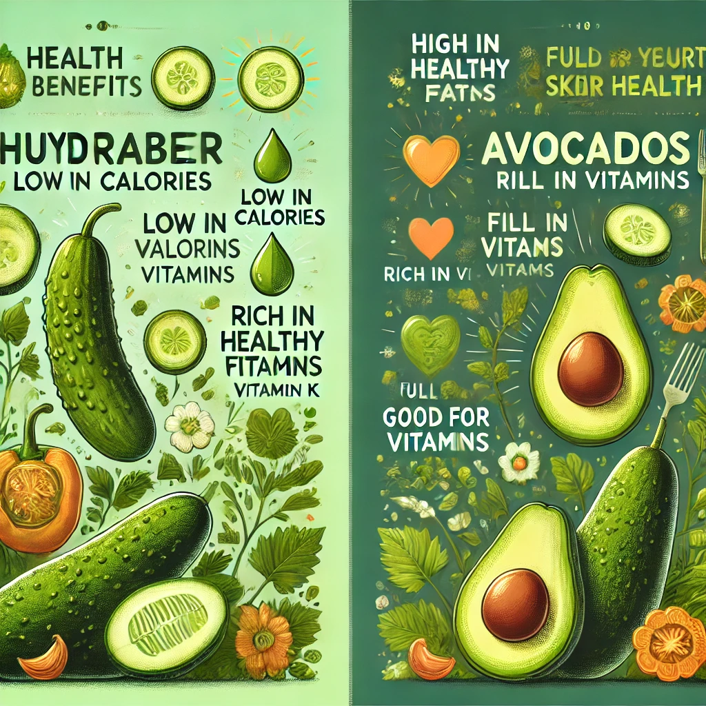 Health Benefits of Cucumbers and Avocados